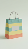 Pastel Shopping Bag With Signature Label