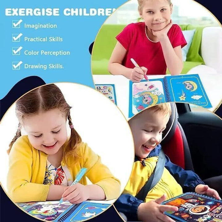 Reusable Magic Water Painting Book (Pack of 4)